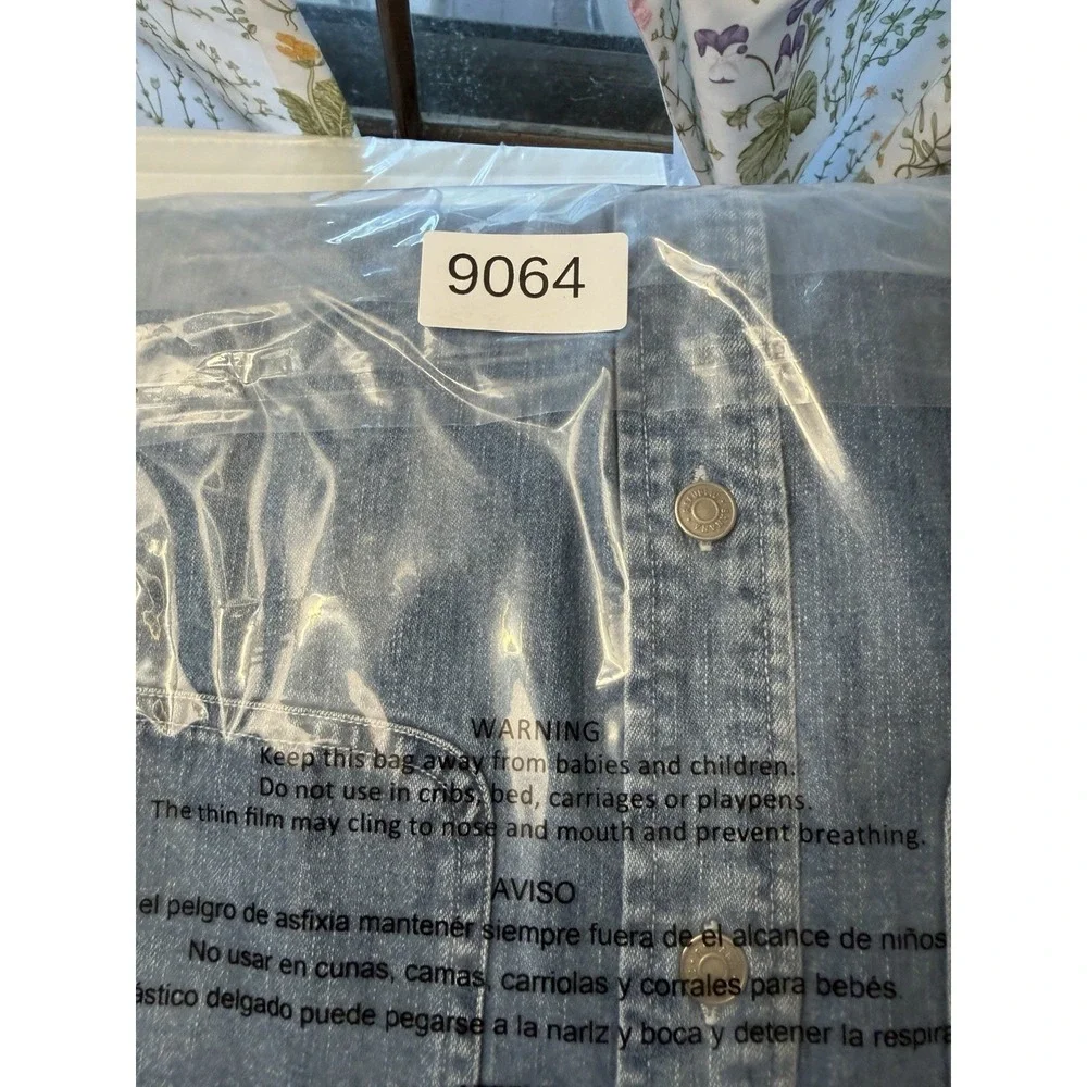 Vtg 80s Banana Republic Safari Denim Guide Shirt Men L Travel Adventure